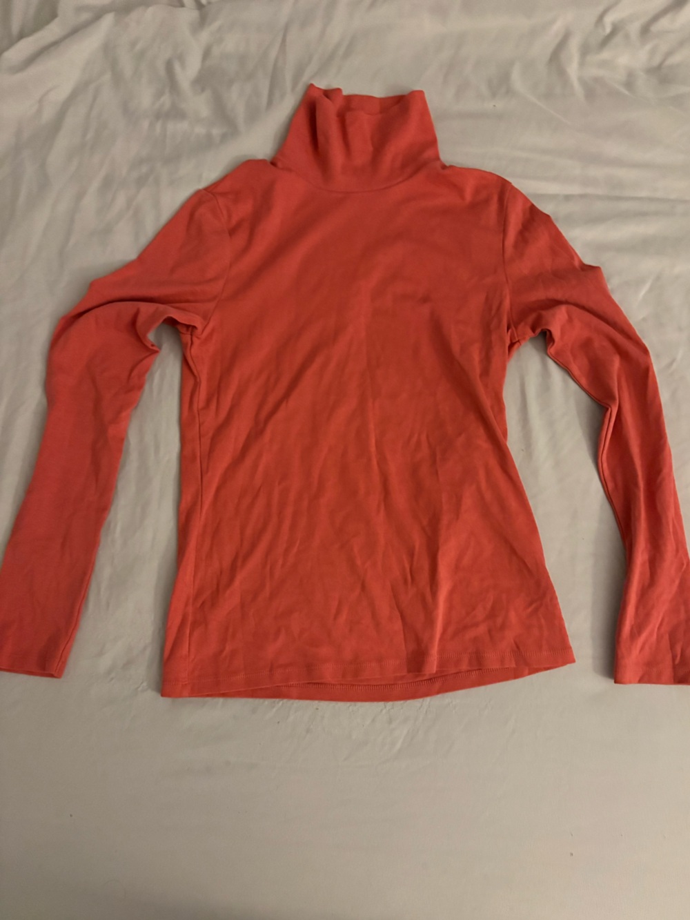 Uniqlo Coral-Orange Long Sleeve Tee